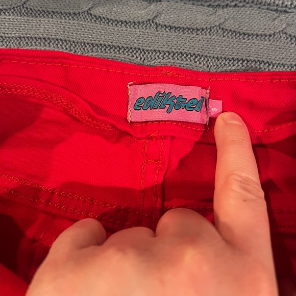 EDIKTED Bright Red Wide Leg Pants 
- S - Picture 9 of 9